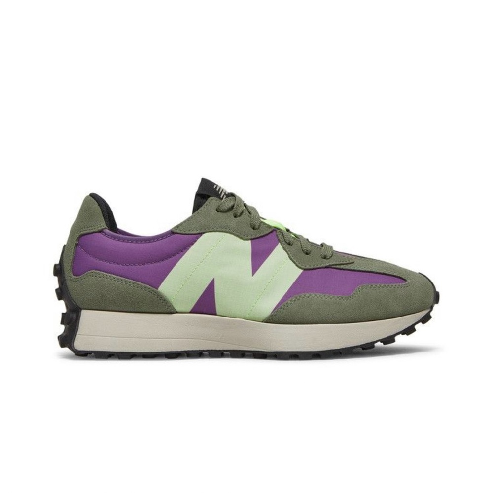 Men’s New Balance 327 Sour Grape Bleached Lime Glow Sneakers